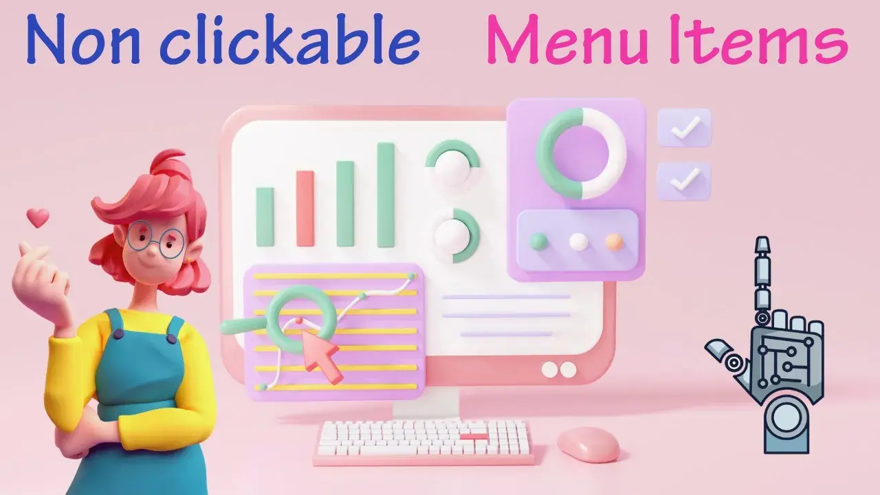 Make non clickable menu item programmatically